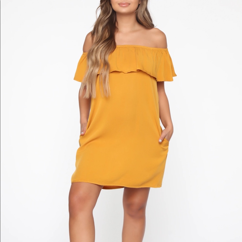 Off Shoulder Mini Dress - Picture 2 of 4